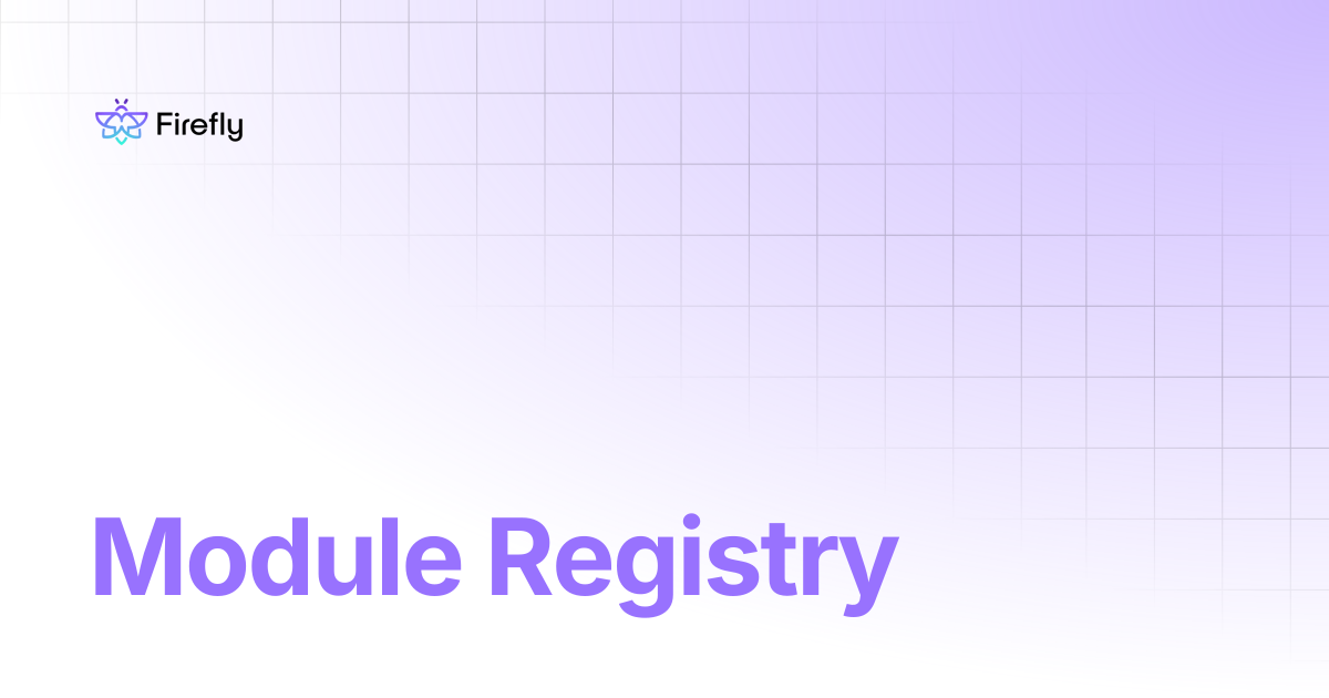 Module Registry | Firefly Docs